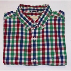 Bass & Co. Men's Large Plaid Long Sleeve‎ Button Down Shirt Classic Check Design